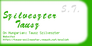 szilveszter tausz business card